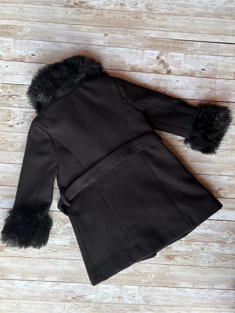 JANIE AND JACK Faux Fur Trim Coat 18 to 24 Months